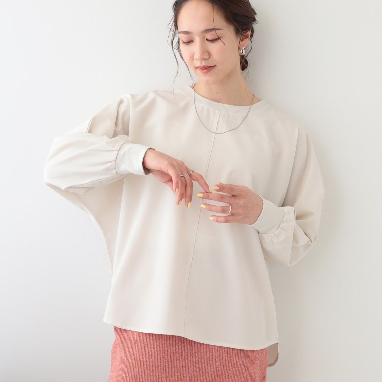 シューラルー/ドレスキップ(SHOO・LA・RUE/DRESKIP)の【高レビュー/洗える/洗濯後シワになりにくい/体型カバー】お袖ゆったり さらさらドルマンブラウス シャツ・ブラウス