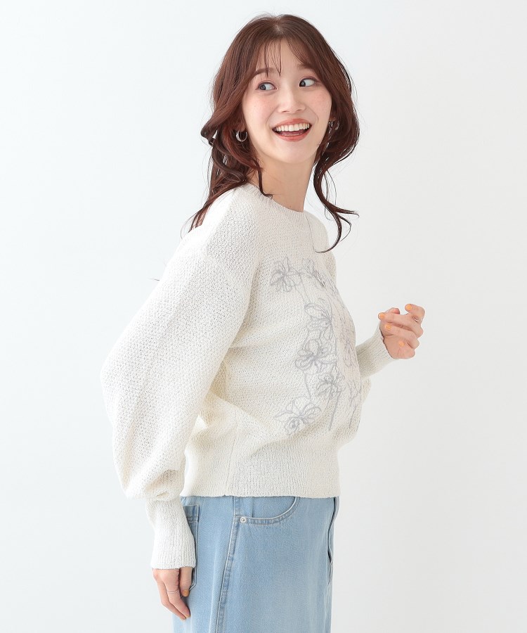 シューラルー/ドレスキップ(SHOO・LA・RUE/DRESKIP)の【S-LL】花柄刺繍ブークレニット2