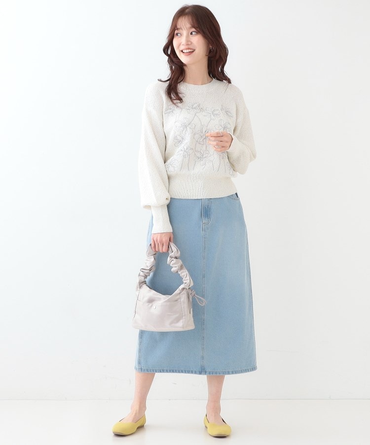 シューラルー/ドレスキップ(SHOO・LA・RUE/DRESKIP)の【S-LL】花柄刺繍ブークレニット3