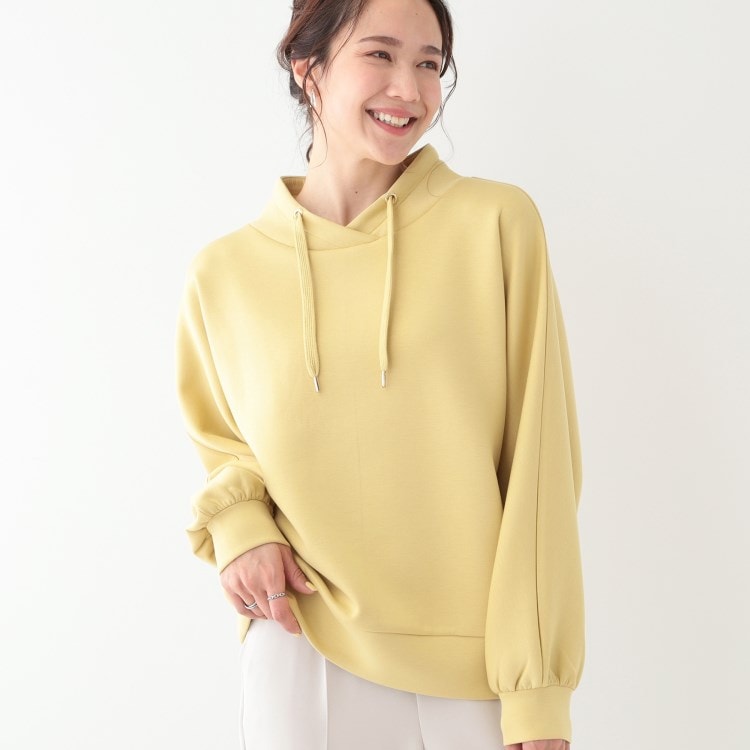シューラルー/ドレスキップ(SHOO・LA・RUE/DRESKIP)の【S-LL】なめらかタッチ もちさら抜け襟トップス カットソー