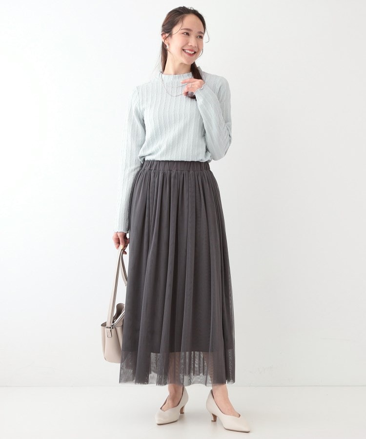 シューラルー/ドレスキップ(SHOO・LA・RUE/DRESKIP)の【S-LL】一枚でもインナーでも ふくれジャカード プチハイネックトップス7