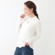 シューラルー/ドレスキップ(SHOO・LA・RUE/DRESKIP)の【S-LL】一枚でもインナーでも ふくれジャカード プチハイネックトップス2