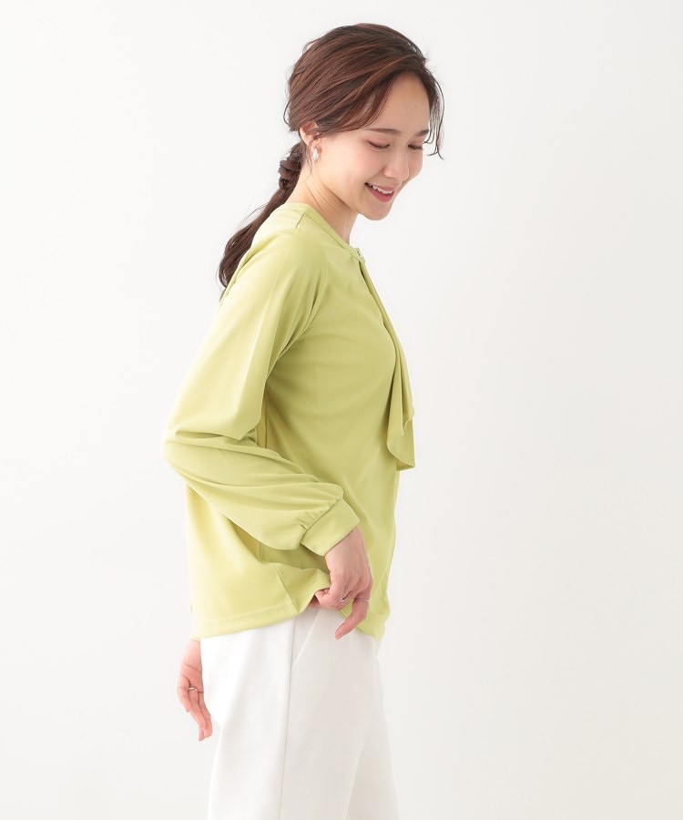 シューラルー/ドレスキップ(SHOO・LA・RUE/DRESKIP)の【洗える/S-LL/洗濯後しわになりにくい】ブラウス見えボウタイ風トップス6