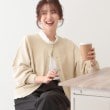 シューラルー/ドレスキップ(SHOO・LA・RUE/DRESKIP)の【洗える/S-LL/前後2WAY】クルーネックニットカーディガン グレージュ(050)