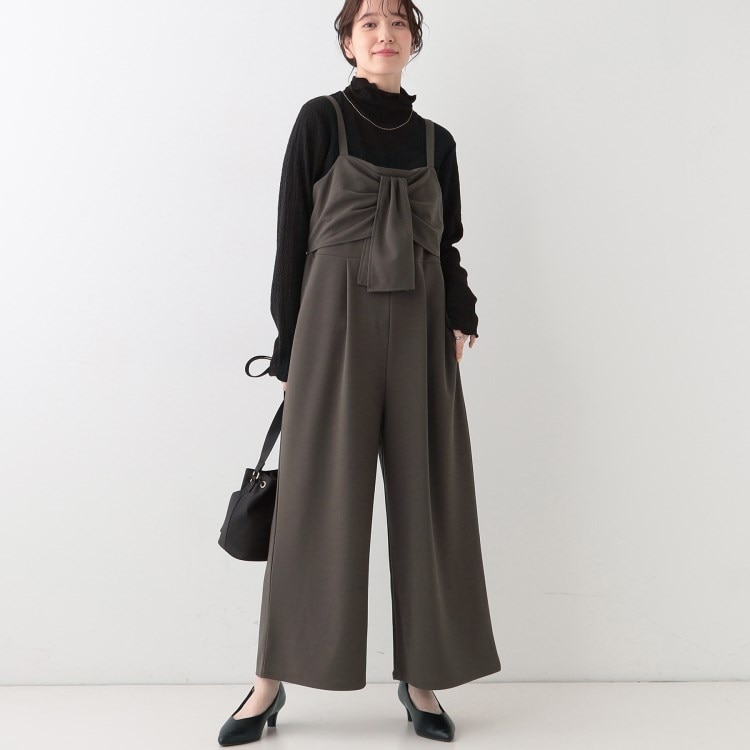 シューラルー/ドレスキップ(SHOO・LA・RUE/DRESKIP)の【S-LL】リボン風キャミサロペット オールインワン・サロペット