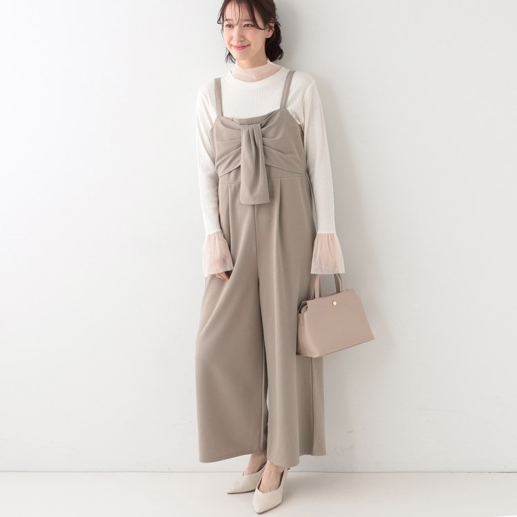 シューラルー/ドレスキップ(SHOO・LA・RUE/DRESKIP)の【S-LL】リボン風キャミサロペット オールインワン・サロペット