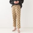 シューラルー/ドレスキップ(SHOO・LA・RUE/DRESKIP)の【S-LL】華やかさ引き立つ フロッキードット柄 テーパードパンツ ベージュ(052)