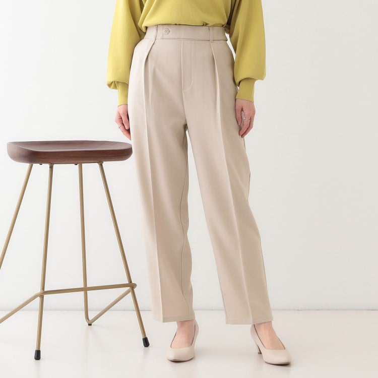 シューラルー/ドレスキップ(SHOO・LA・RUE/DRESKIP)の【S-LL】オフィスシーンでも活躍 タックテーパードパンツ フルレングスパンツ