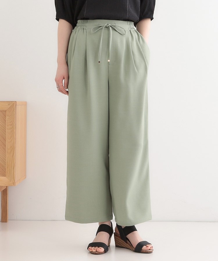 シューラルー/ドレスキップ(SHOO・LA・RUE/DRESKIP)の【S-LL/セットアップ可】麻調イージーワイドパンツ9