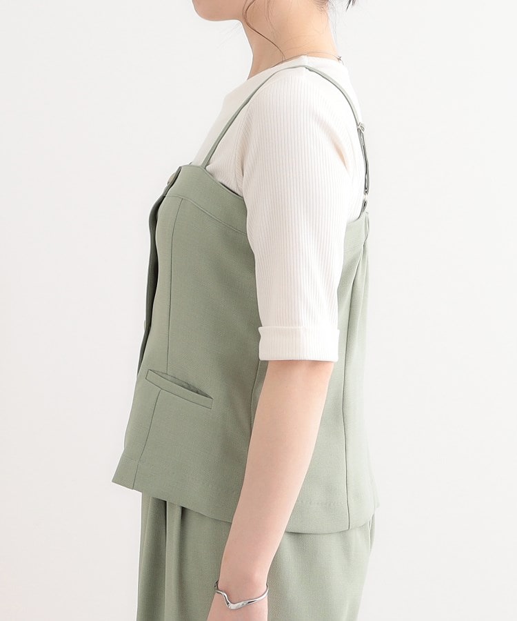 シューラルー/ドレスキップ(SHOO・LA・RUE/DRESKIP)の【セットアップ可】コーデが華やぐ 大人の麻調キャミビスチェ15