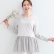 シューラルー/ドレスキップ(SHOO・LA・RUE/DRESKIP)の【S-LL/体型カバー】いつものコーデにプラスワン　裾チュールインナー ライトグレー(011)