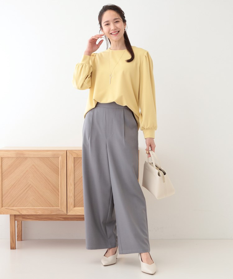 S-LL/2点セット】女性らしく好印象 アクセ付き カットジョー
