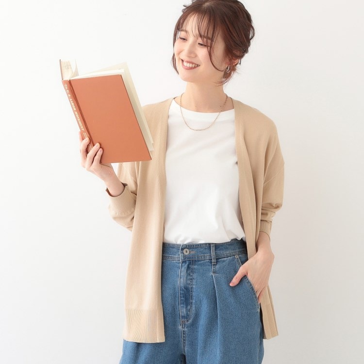 シューラルー/ドレスキップ(SHOO・LA・RUE/DRESKIP)の【S-LL】リブのラメが華やかな トッパー ニットカーディガン カーディガン/ボレロ