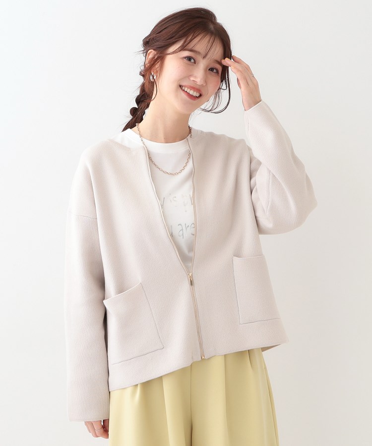 シューラルー/ドレスキップ(SHOO・LA・RUE/DRESKIP)の【S-LL】ジャガードZIPニットカーディガン9