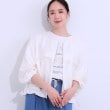 シューラルー/ドレスキップ(SHOO・LA・RUE/DRESKIP)の【S-LL】大人のシアー感が魅力 ドロストブルゾン オフホワイト(003)
