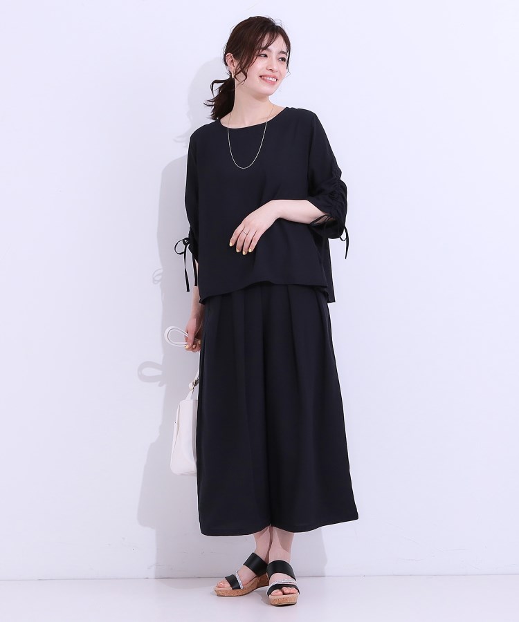 シューラルー/ドレスキップ(SHOO・LA・RUE/DRESKIP)の【セットアップ可】裏地ひんやり麻調スカーチョ3