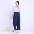 シューラルー/ドレスキップ(SHOO・LA・RUE/DRESKIP)の【洗える/着丈選べる/ひんやり】楽ちんなのにきれい見え カノコ タックワイドパンツ17