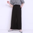シューラルー/ドレスキップ(SHOO・LA・RUE/DRESKIP)の【洗える/着丈選べる/ひんやり】楽ちんなのにきれい見え カノコ タックワイドパンツ ブラック(019)