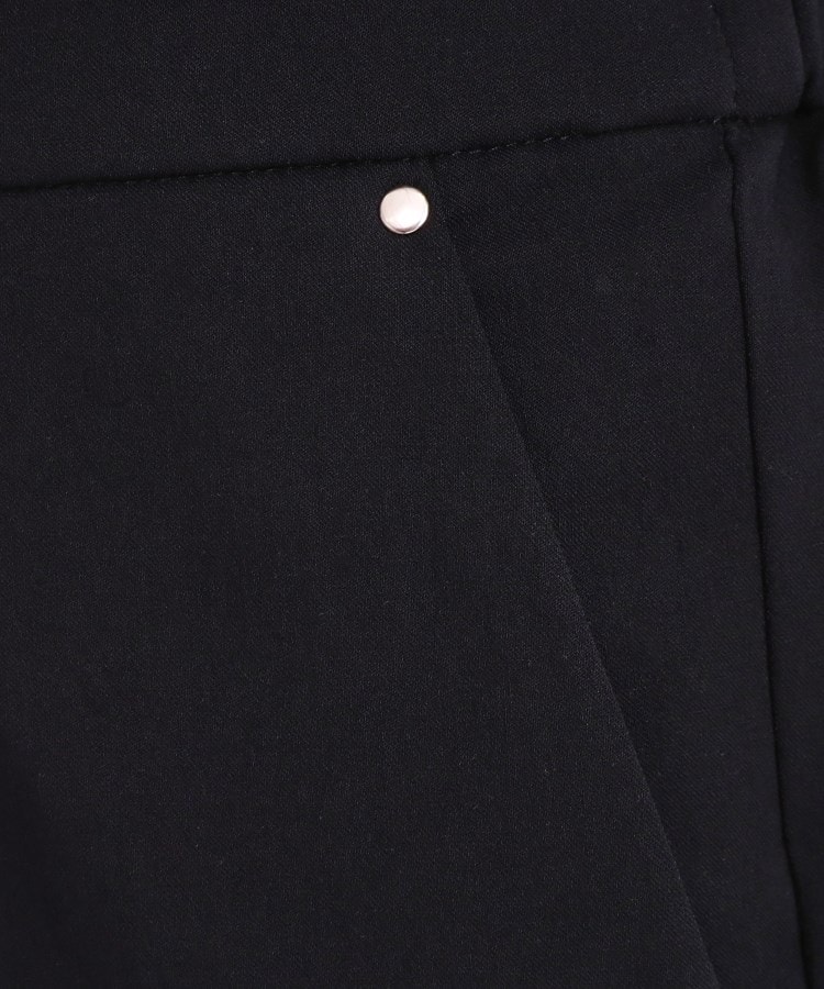 シューラルー/ドレスキップ(SHOO・LA・RUE/DRESKIP)の【S-LL/ひんやり】ゴールドパーツがアクセント ストレッチワイドパンツ4