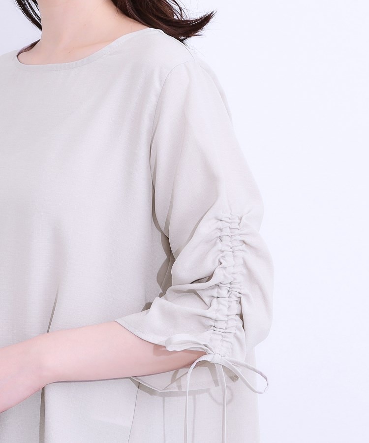 シューラルー/ドレスキップ(SHOO・LA・RUE/DRESKIP)の【高レビュー/セットアップ可】お袖シャーリング 麻調ブラウス20