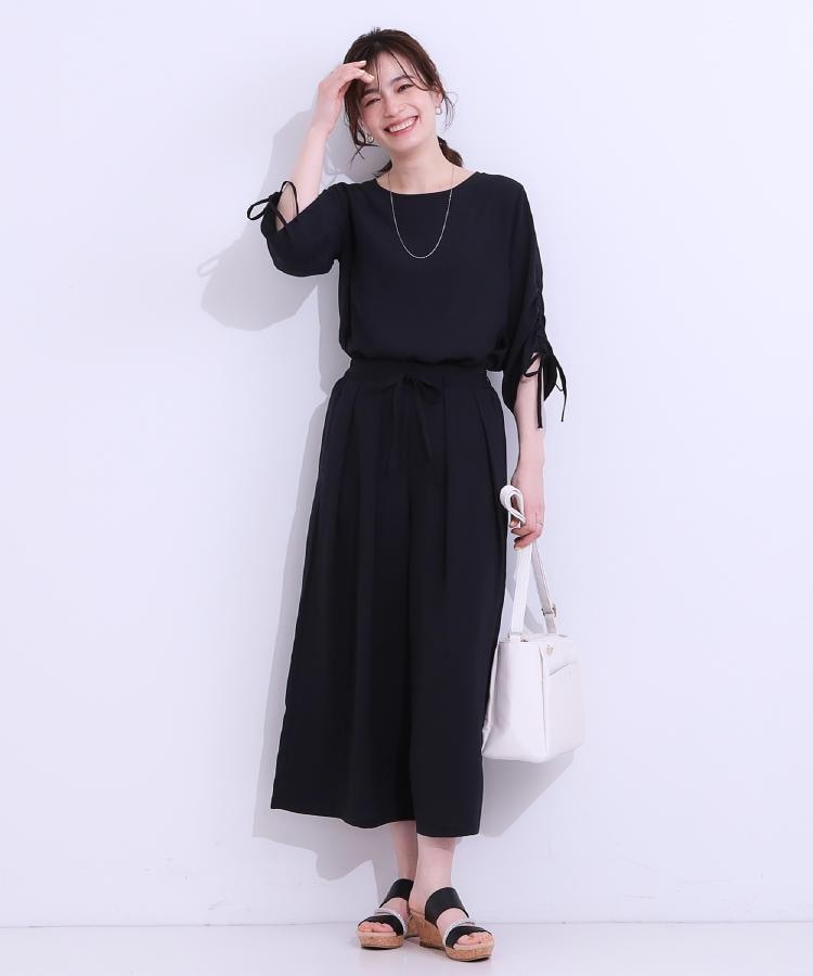 シューラルー/ドレスキップ(SHOO・LA・RUE/DRESKIP)の【高レビュー/セットアップ可】お袖シャーリング 麻調ブラウス4