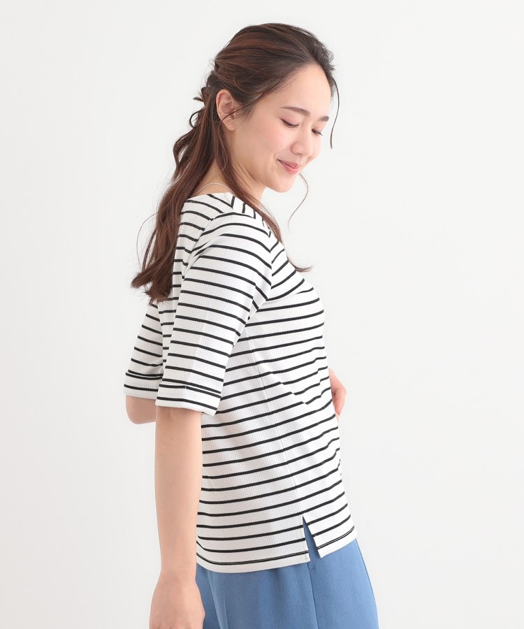 シューラルー/ドレスキップ(SHOO・LA・RUE/DRESKIP)の【S-LL】1枚でもインナーでも テレコ5分袖トップス14