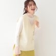 シューラルー/ドレスキップ(SHOO・LA・RUE/DRESKIP)の【洗える/セットアップ可/S-LL】きれいめにもカジュアルにも スポンディッシュ ニットベスト アイボリー(004)