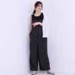 シューラルー/ドレスキップ(SHOO・LA・RUE/DRESKIP)の【S-LL】着丈が調節できる 大人の麻調サロペット チャコールグレー(614)