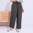 シューラルー/ドレスキップ(SHOO・LA・RUE/DRESKIP)の【S-LL】目を惹く柄がアクセント 麻調イージーワイドパンツ9