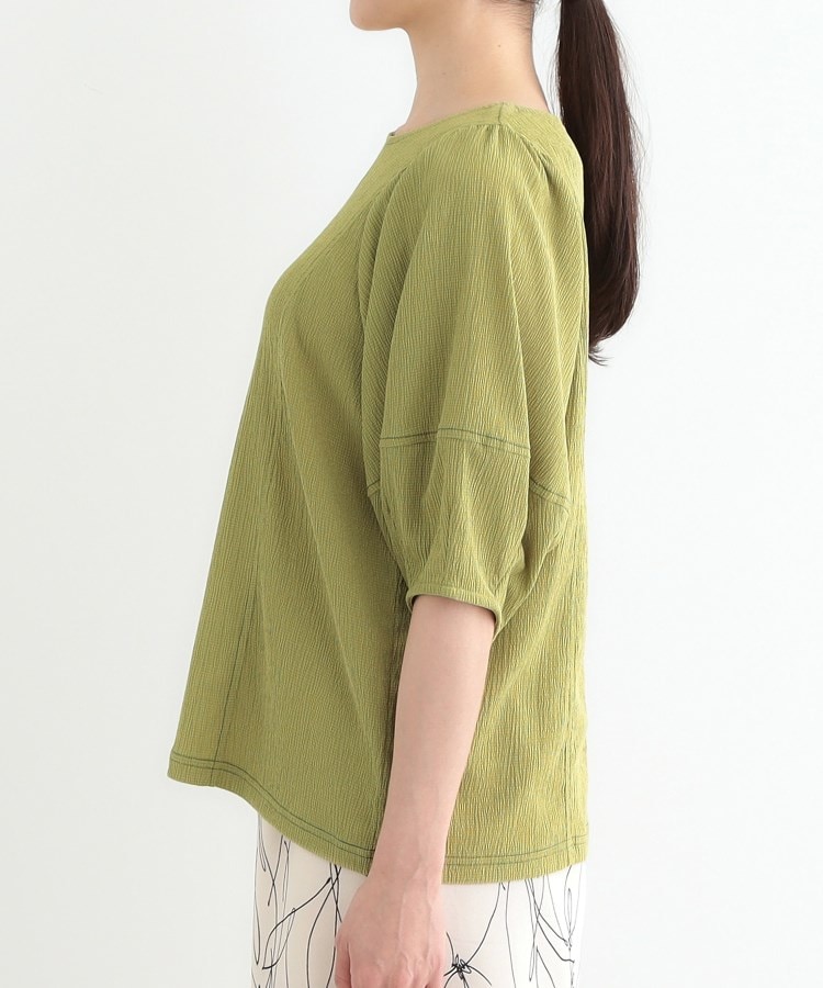 シューラルー/ドレスキップ(SHOO・LA・RUE/DRESKIP)の【洗える/S-LL/UV】 配色ステッチがアクセント 大人のデザイントップス14