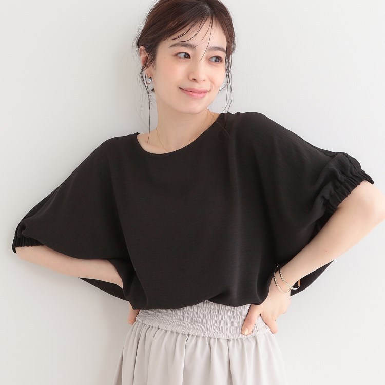 シューラルー/ドレスキップ(SHOO・LA・RUE/DRESKIP)の【高レビュー/UV/接触冷感/洗濯後しわになりにくい/5分袖】さらさら ドルマントップス シャツ・ブラウス