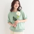 シューラルー/ドレスキップ(SHOO・LA・RUE/DRESKIP)の【高レビュー/UV/接触冷感/洗濯後しわになりにくい/5分袖】さらさら ドルマントップス ミントグリーン(021)