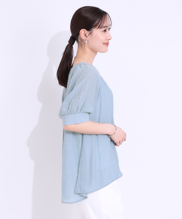 シューラルー/ドレスキップ(SHOO・LA・RUE/DRESKIP)の【S-LL/2点セット】インせず着られる はしごレース5分袖ブラウス2