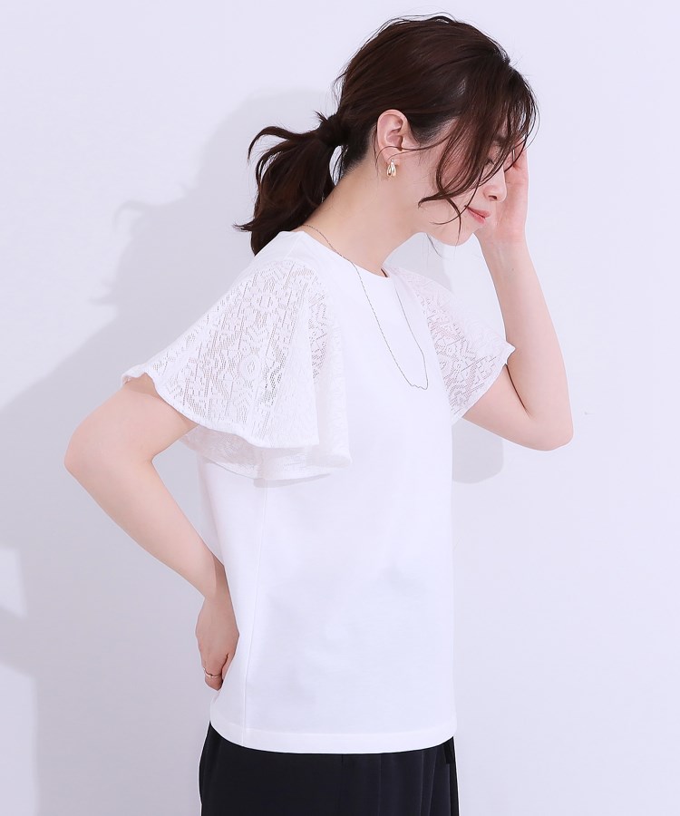 シューラルー/ドレスキップ(SHOO・LA・RUE/DRESKIP)の【S-LL】大人の上品コーデに お袖レース切り替えトップス2