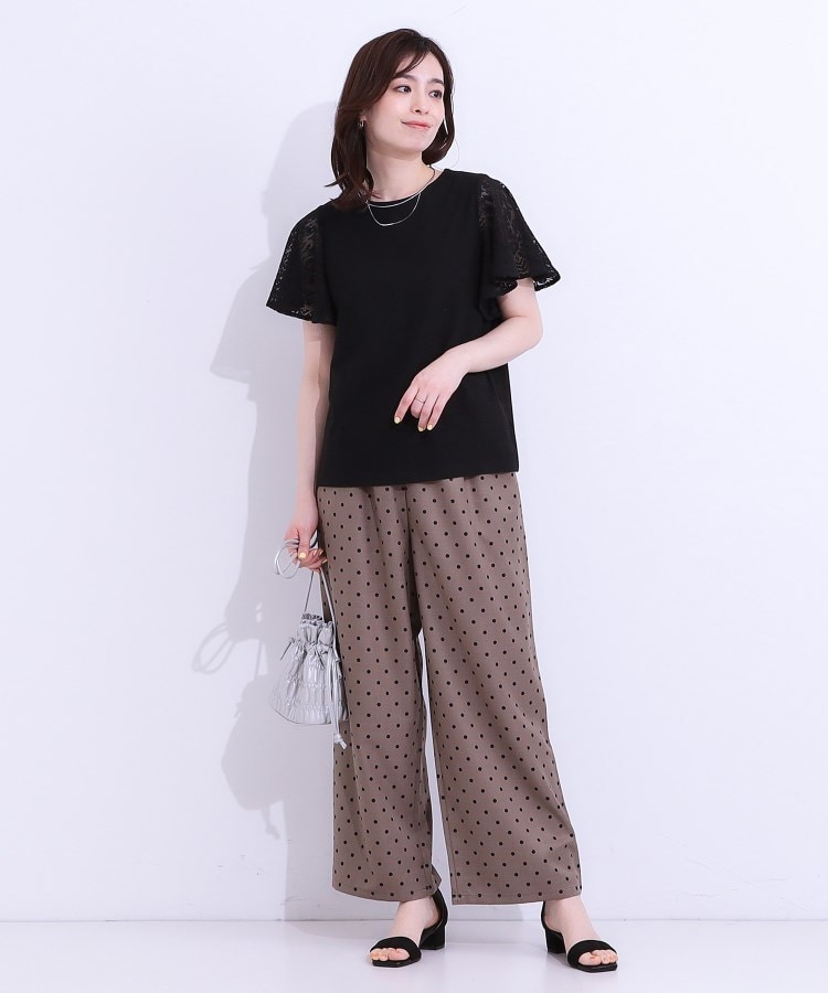シューラルー/ドレスキップ(SHOO・LA・RUE/DRESKIP)の【S-LL】大人の上品コーデに お袖レース切り替えトップス7