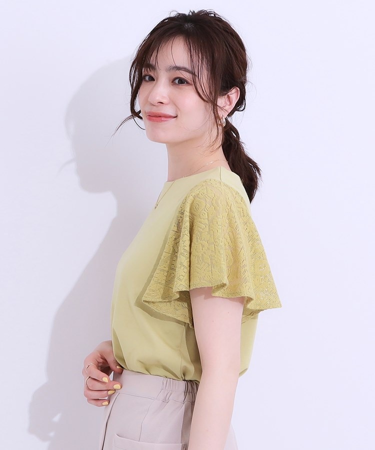 シューラルー/ドレスキップ(SHOO・LA・RUE/DRESKIP)の【S-LL】大人の上品コーデに お袖レース切り替えトップス10