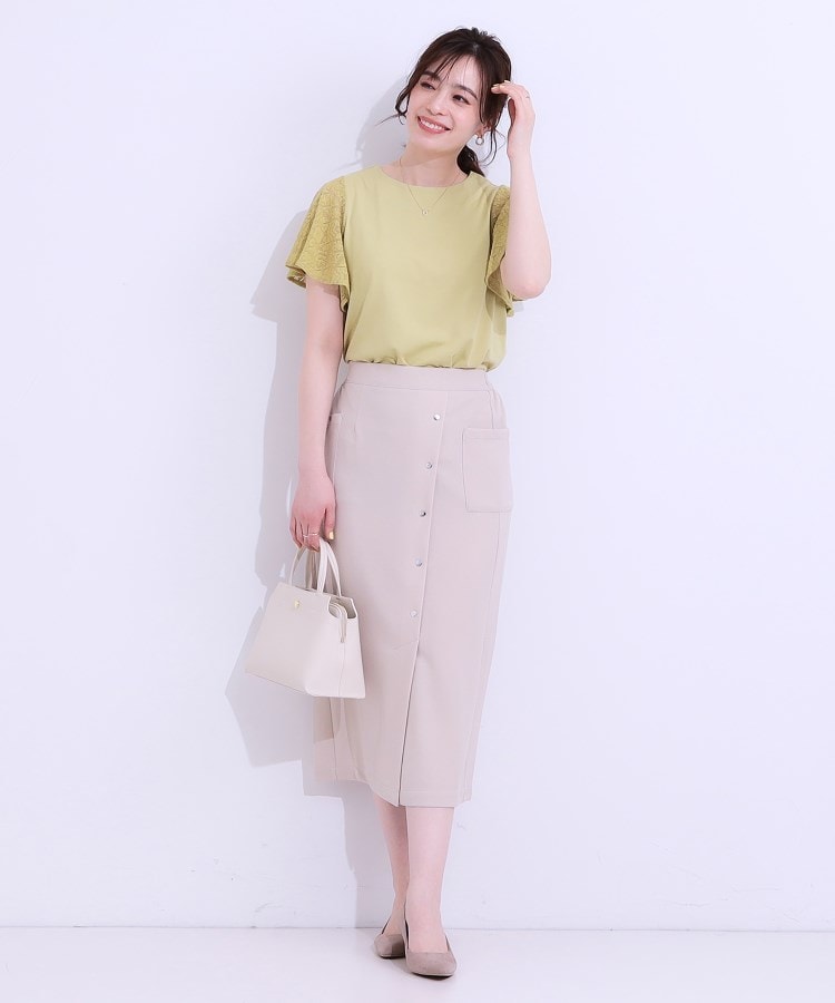 シューラルー/ドレスキップ(SHOO・LA・RUE/DRESKIP)の【S-LL】大人の上品コーデに お袖レース切り替えトップス11