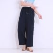シューラルー/ドレスキップ(SHOO・LA・RUE/DRESKIP)の【着丈選べる/ひんやり】ストライプ見えイージーワイドパンツ ネイビー(094)