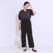 シューラルー/ドレスキップ(SHOO・LA・RUE/DRESKIP)の【S-LL/接触冷感】大人のきれいめスタイルに センタープレスワイドパンツ3