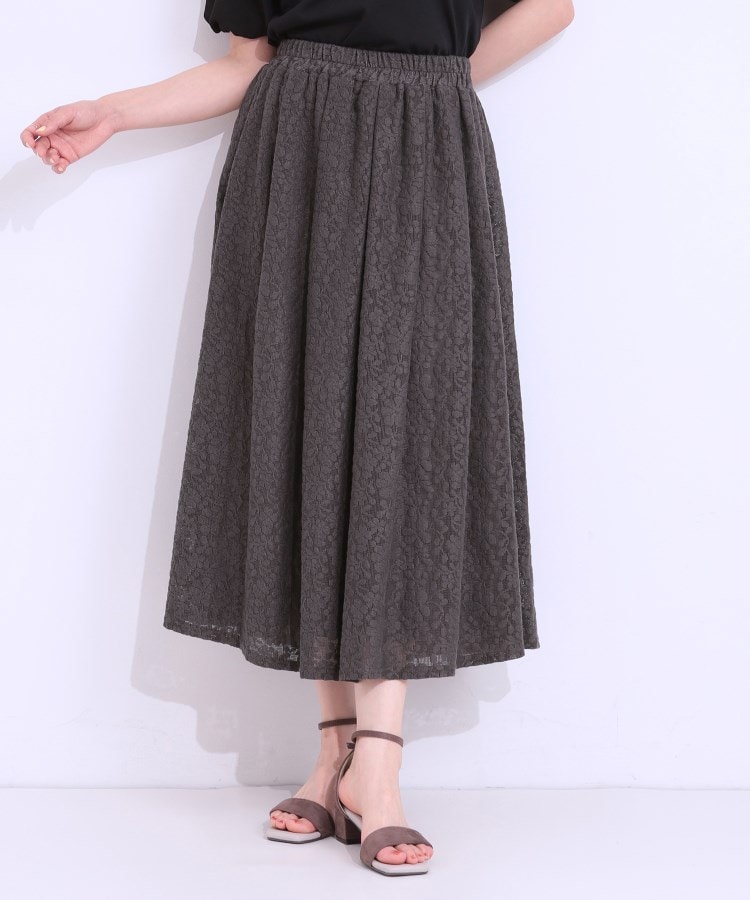 シューラルー/ドレスキップ(SHOO・LA・RUE/DRESKIP)の【S-LL】メッシュレースが魅力的なフレアスカート9