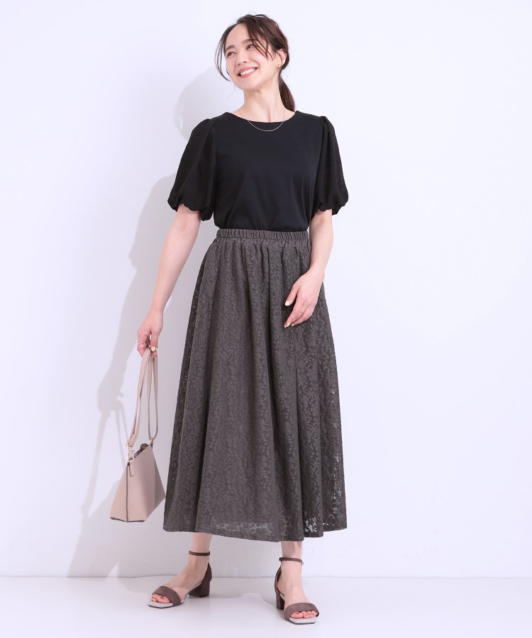 シューラルー/ドレスキップ(SHOO・LA・RUE/DRESKIP)の【S-LL】メッシュレースが魅力的なフレアスカート11