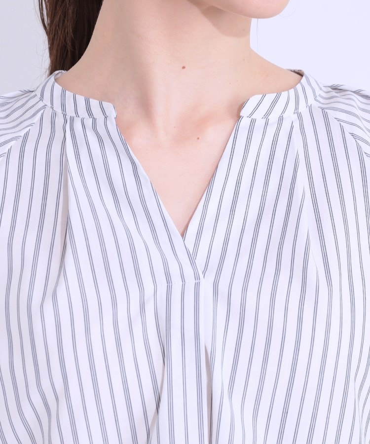 シューラルー/ドレスキップ(SHOO・LA・RUE/DRESKIP)の【洗える/S-LL】洗濯後しわになりにくい 5分袖スキッパーブラウス36