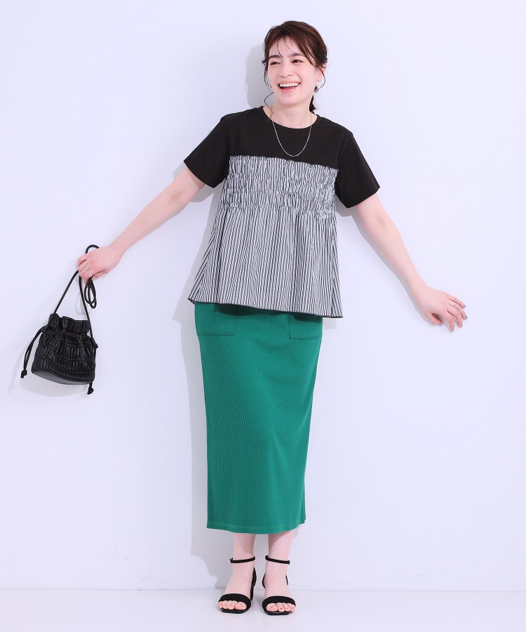 シューラルー/ドレスキップ(SHOO・LA・RUE/DRESKIP)の【洗える/S-LL】大人に似合う ビスチェ風ドッキングトップス15