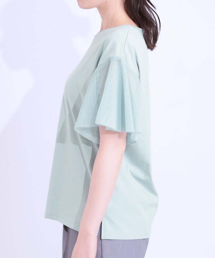 シューラルー/ドレスキップ(SHOO・LA・RUE/DRESKIP)の【S-LL/ひんやり】大人フェミニンに お袖チュール フリルトップス14