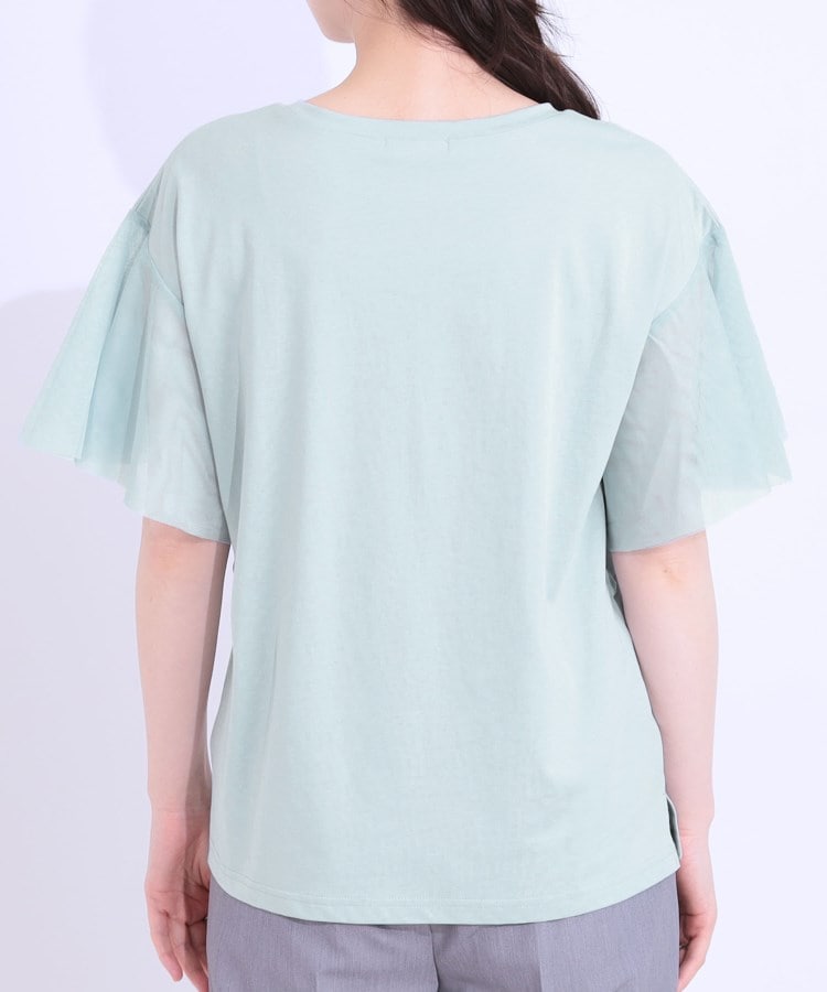 シューラルー/ドレスキップ(SHOO・LA・RUE/DRESKIP)の【S-LL/ひんやり】大人フェミニンに お袖チュール フリルトップス15
