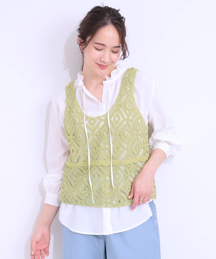 シューラルー/ドレスキップ(SHOO・LA・RUE/DRESKIP)の【S-LL/2点セット】大人カジュアルに レースビスチェ+プリントTシャツ11