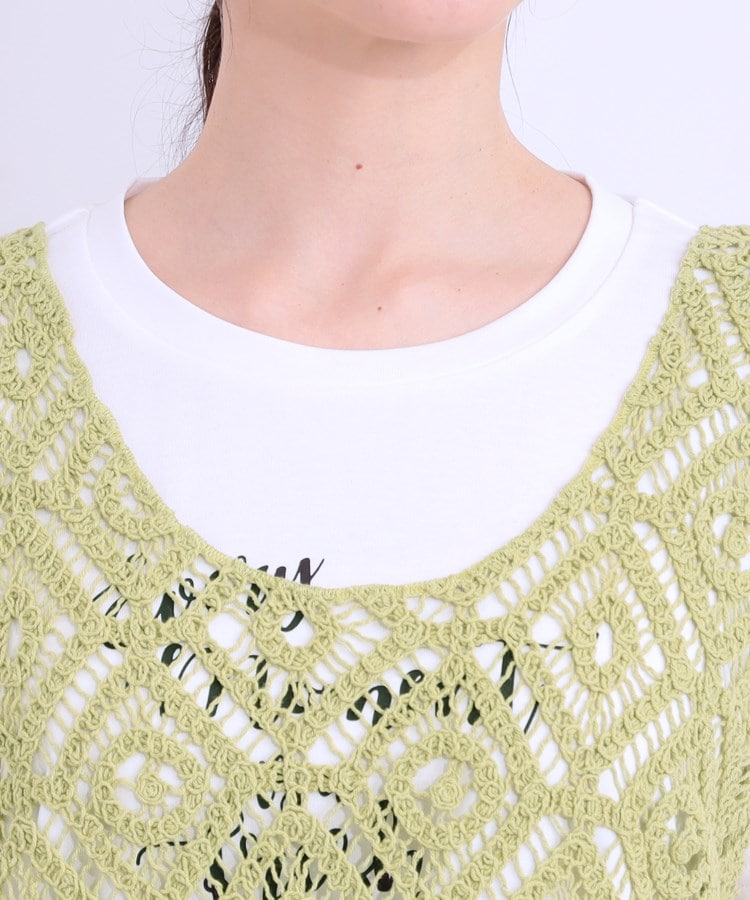 シューラルー/ドレスキップ(SHOO・LA・RUE/DRESKIP)の【S-LL/2点セット】大人カジュアルに レースビスチェ+プリントTシャツ23
