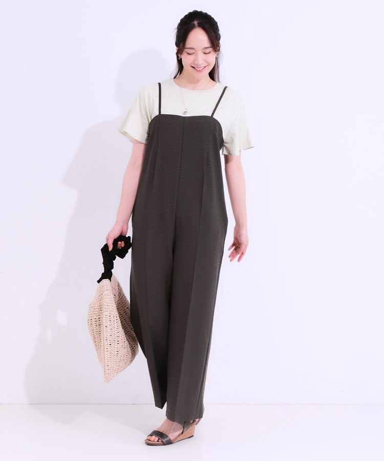 シューラルー/ドレスキップ(SHOO・LA・RUE/DRESKIP)の【S-LL】Iラインですっきり見え 大人見えサロペット1