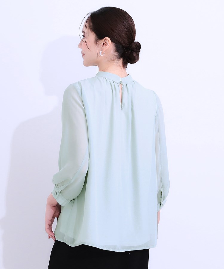 シューラルー/ドレスキップ(SHOO・LA・RUE/DRESKIP)の【S-LL】首元ギャザーが大人上品な シフォンブラウス10