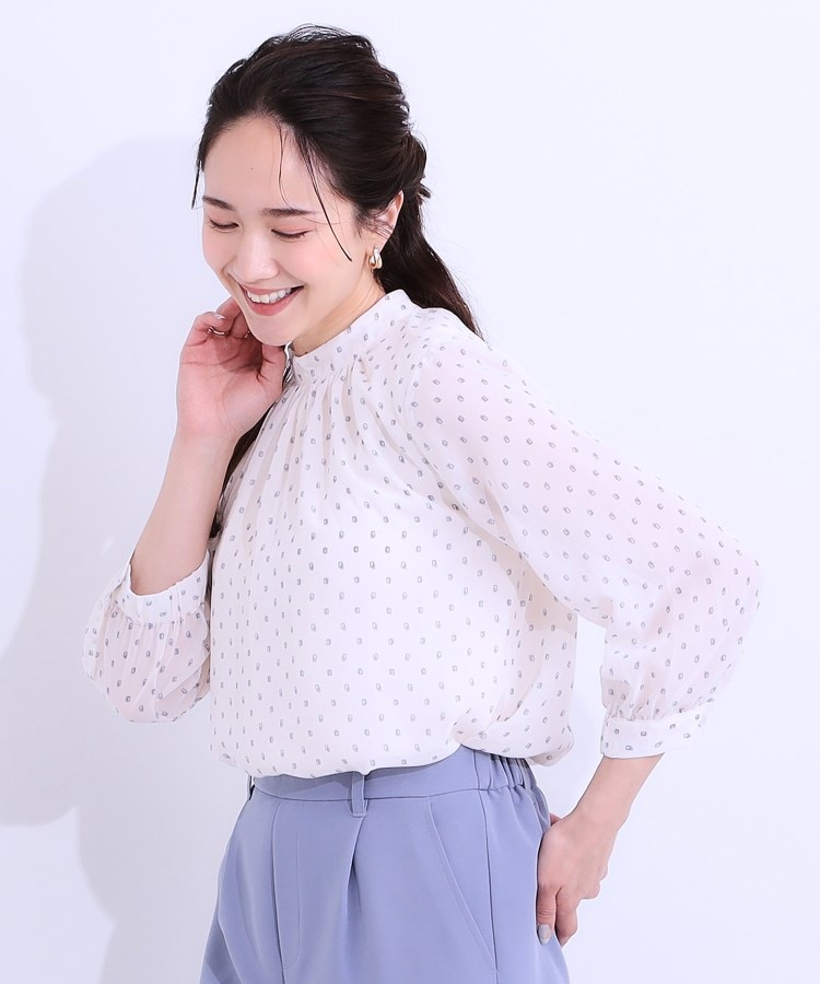 シューラルー/ドレスキップ(SHOO・LA・RUE/DRESKIP)の【S-LL】首元ギャザーが大人上品な シフォンブラウス6